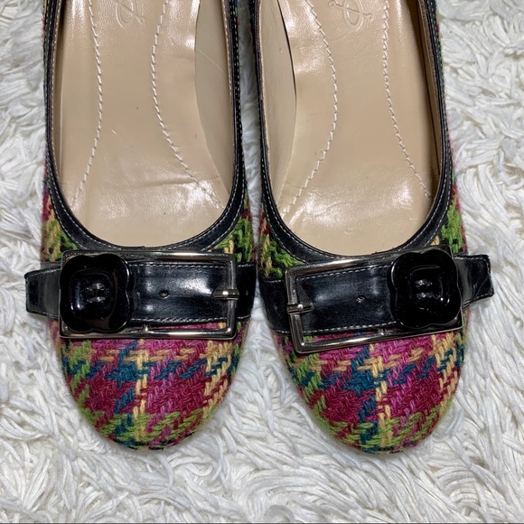 Vero Cuoio Designer Tweed Woven Colorful Heel 7.5 - Picture 4 of 11
